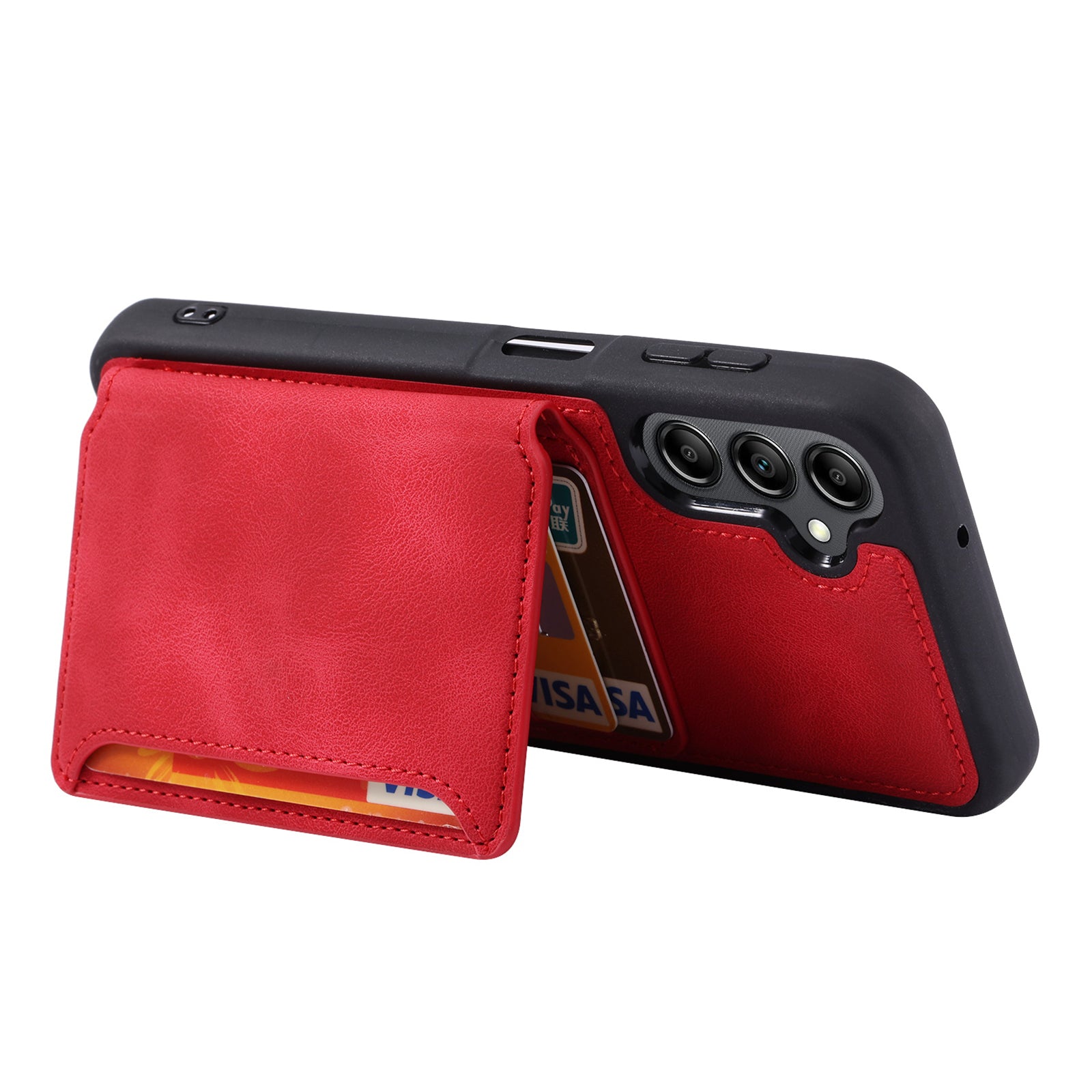 For Samsung Galaxy S23 FE PU Leather Coated TPU Kickstand Phone Case RFID Blocking Wallet Cover For Samsung Galaxy S23 FE PU Leather Coated TPU Kickstand Phone Case RFID Blocking Wallet Cover